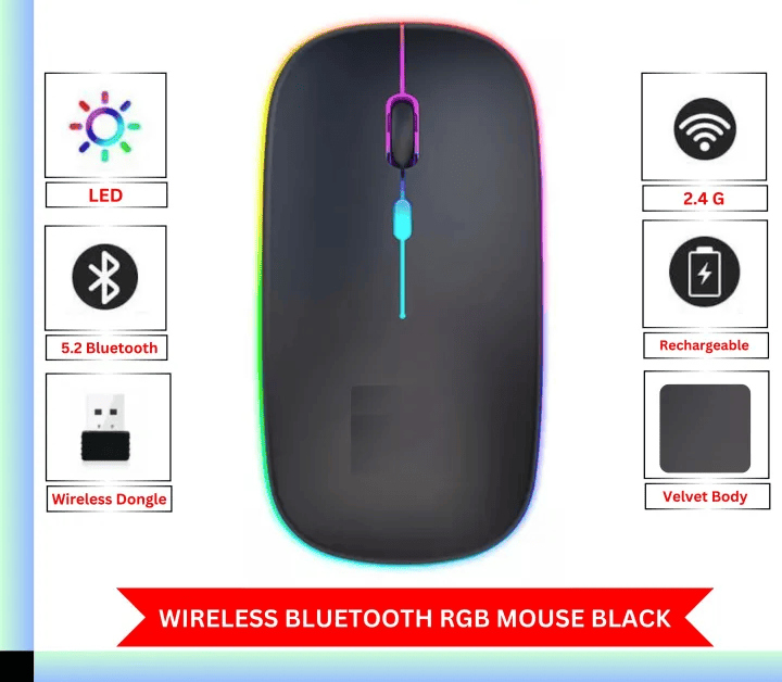 HP Rechargeable Slim Wireless RGB Mouse