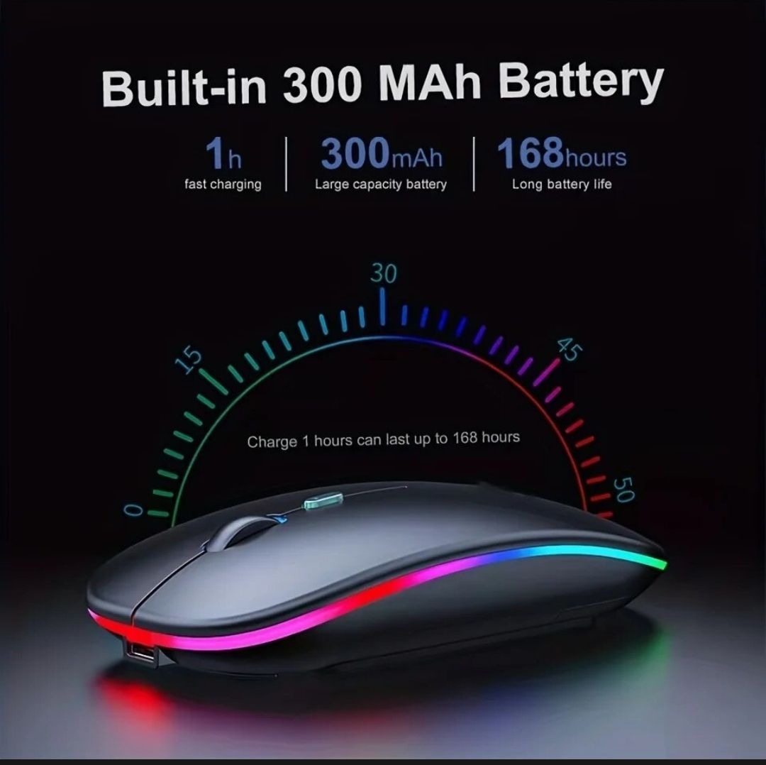 HP Rechargeable Slim Wireless RGB Mouse