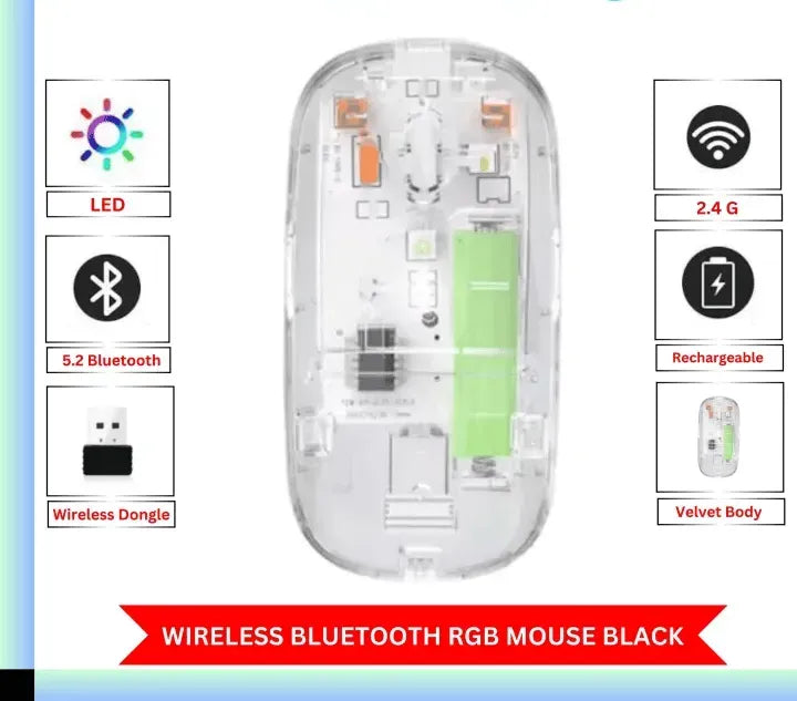 HP Rechargeable Slim Wireless RGB Mouse