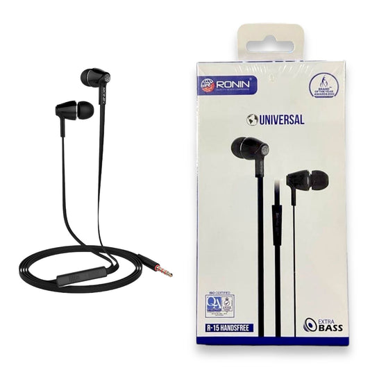 Ronin R-15 Handsfree – HD Sound, Built-in Mic & Tangle-Free Cable for Daily Use